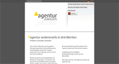 Desktop Screenshot of agenturandererseits.com